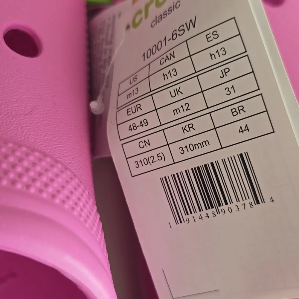NWT Crocs Classic Pink Adult Size 13